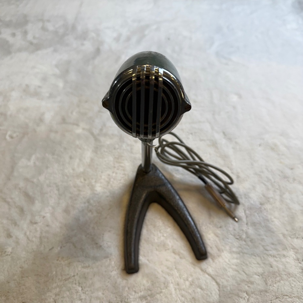 Vintage‎ Symphony Crystal M-131 Electric Microphone Japan Green Retro